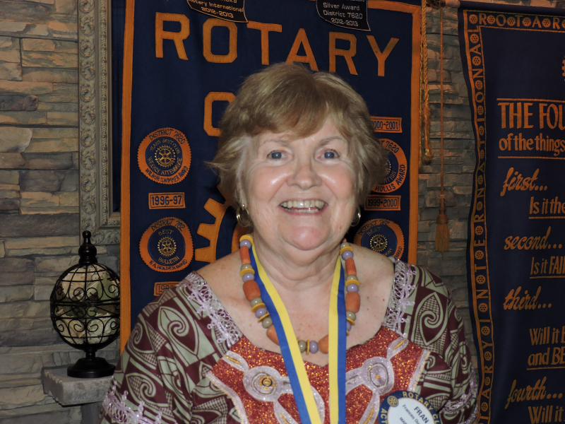 Rotary Club President Fran Ouellette 2014-2015